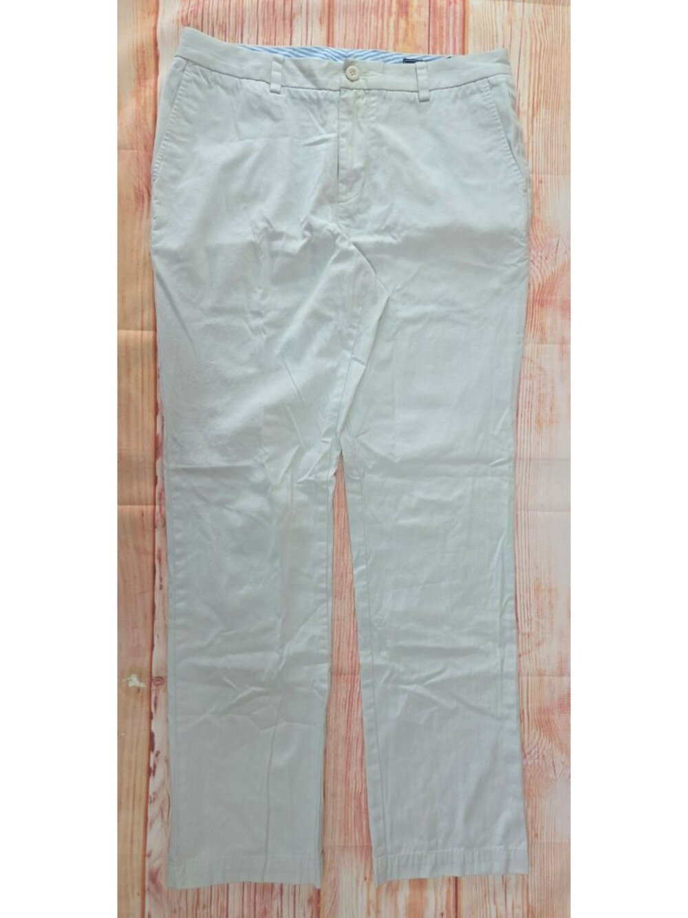 Vineyard Vines Mens Slim Fit Breaker Pants 34x34 Light Beige Cotton Chinos
